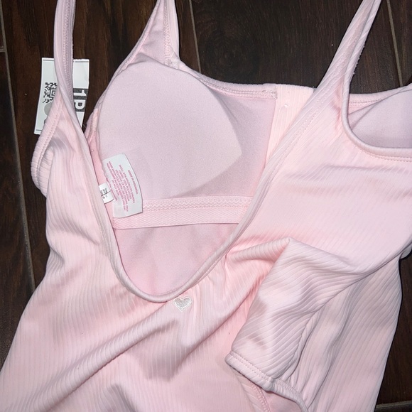 Stoney Clover Lane x Target Pink Ribbed Henley One Piece Swimsuit Size XS - Picture 5 of 10